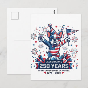 Cartão Postal Celebração do 250º Aniversário do Francês dos EUA