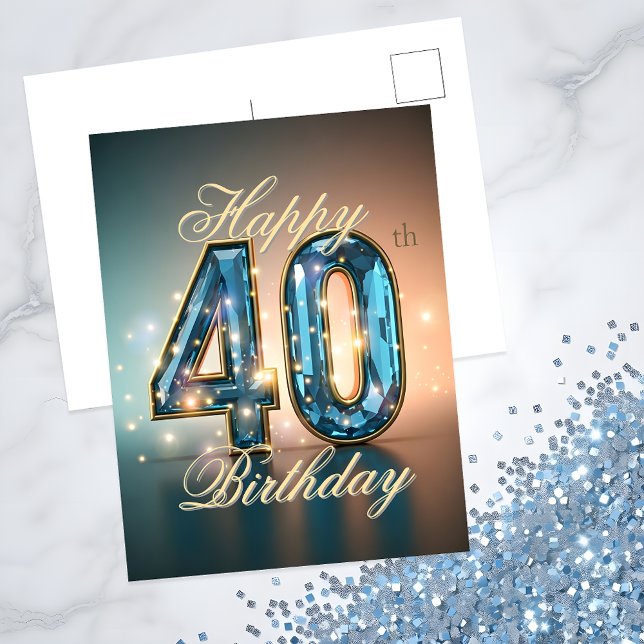 Cartão Postal Celebração do aniversário de 40 anos de Gemstone A (Criador carregado)