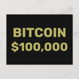 Cartão Postal Celebração do Bitcoin 100000