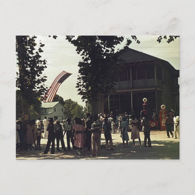 Cartão Postal Celebração do dia 4 de julho afro-americana (Frente)