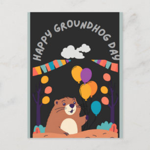 Cartão Postal Celebração do Dia da Marmota: Sombra ou Sombra?