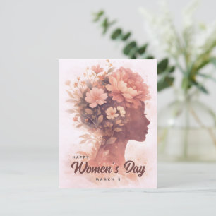 Cartão Postal Celebração do Dia Internacional da Mulher Elegante