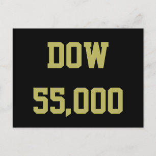 Cartão Postal Celebração do Dow 55.000 no Mercado de Ações