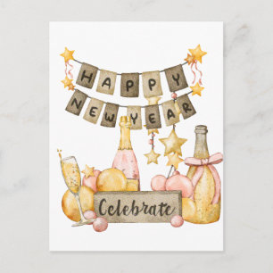 Cartão Postal Celebração do feliz ano novo