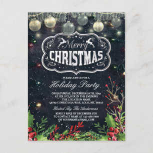Cartão Postal Celebração do Feriado de Ano Novo Feliz de Natal
