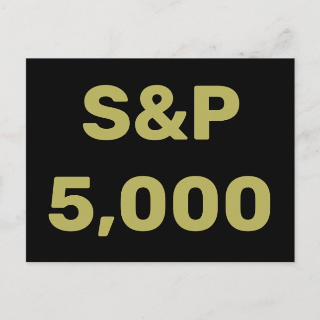 Cartão Postal Celebração do Índice de Bolsas de Nível S&P 5.000 (Frente)