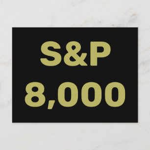 Cartão Postal Celebração do Índice de Mercado de Ações S&P 8.000