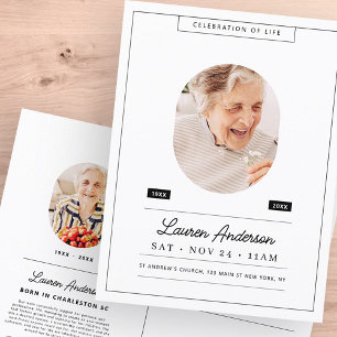 Cartão Postal Celebração do Memorial da Vida Foto Simples Modern