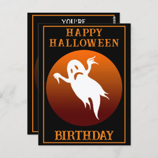 CARTÃO POSTAL CELEBRAÇÃO DO PARTIDO HALLOWEEN NO ANIVERSÁRIO PER