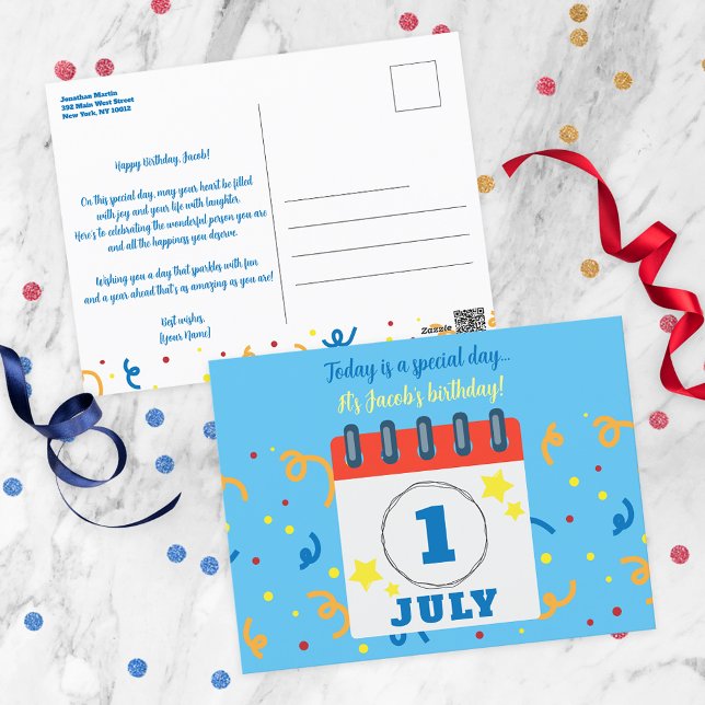 Cartão Postal Celebração do primeiro aniversario de julho da Pág (Criador carregado)