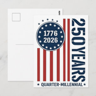 Cartão Postal Celebração do Quarto de Milênio da América 1776–20