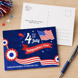 Cartão Postal Celebração Semiquincentenária do 4 de Julho de 202