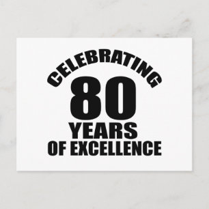 Cartão Postal Celebrando o aniversário de 80 anos