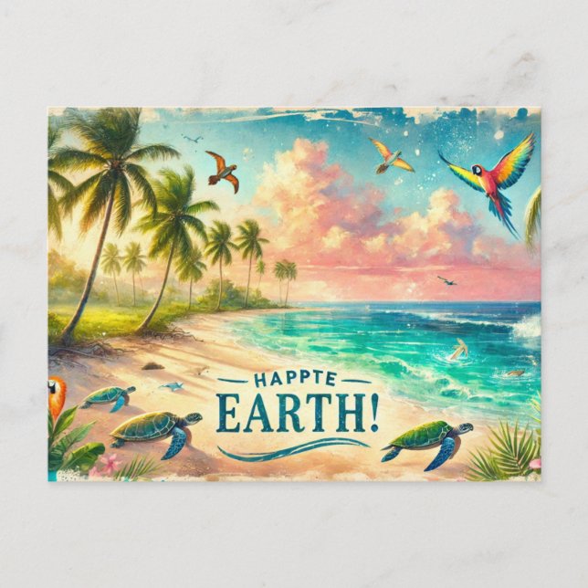 Cartão Postal Celebrar a Terra, 22 de abril (Frente)