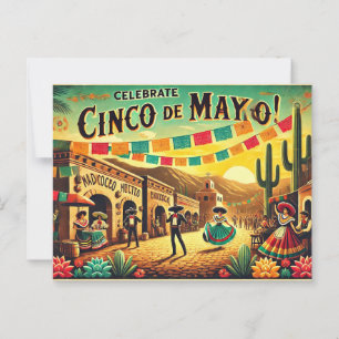 Cartão Postal Celebrar Cinco de Mayo