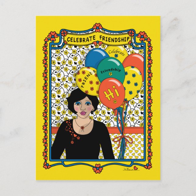 Cartão Postal Celebrar Friendship_B_ Postcard (Frente)