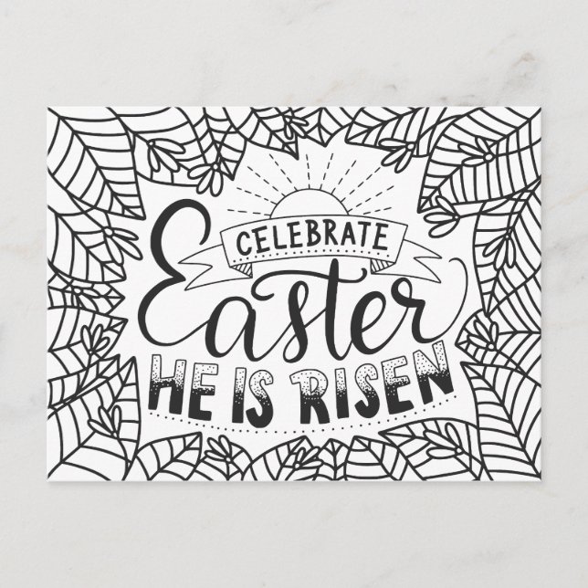 Cartão Postal Celebrar Páscoa Ele É Ascensão (Frente)