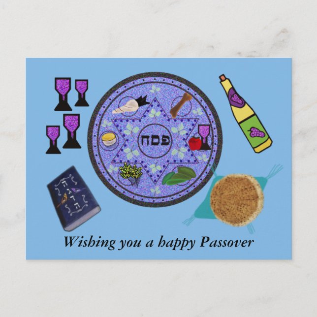 Cartão Postal Celebrar Passover (Frente)