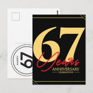 Cartão Postal Celebre 67 Anos: Aniversário do Vovô Vovó 2026