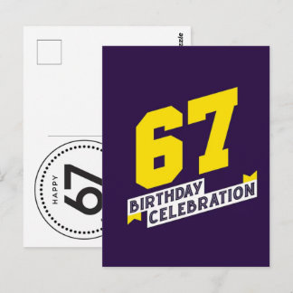 Cartão Postal Celebre 67 Anos: Aniversário do Vovô Vovó 2026