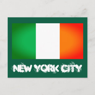 Cartão Postal Celebre a Herança Irlandesa ao Estilo NYC - Bandei