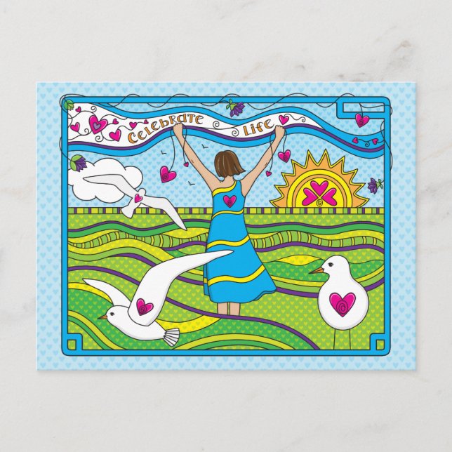 Cartão Postal Celebre a Vida_ (Frente)