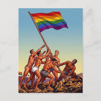 Cartão Postal Celebre o Orgulho Gay, Força e Unidade