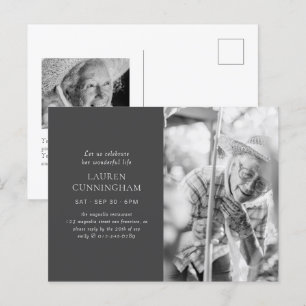 Cartão Postal Celebre Sua Vida Foto Moderna Simples Minimalista