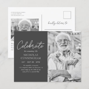 Cartão Postal Celebre Sua Vida Incrível Foto Simples Moderna