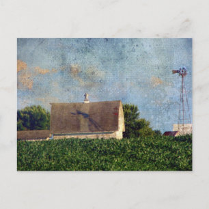 Cartão Postal Celeiro Rural de Iowa 4
