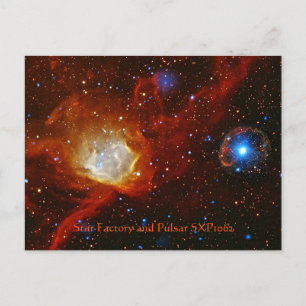 Cartão Postal Celestial Bauble - Nebula N90 e Pulsar SXP1062