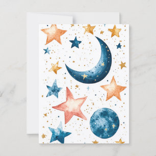 Cartão Postal Celestial Dreams Watercolor