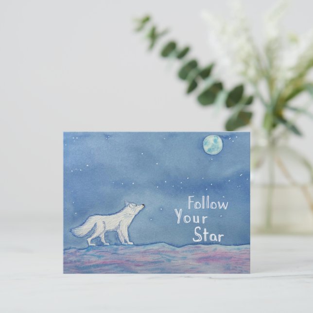 Cartão Postal Celestial Siga Sua Estrela (Em pé/Frente)