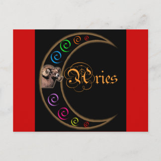 Cartão Postal Celestrial Moon Aries