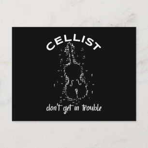 Cartão Postal Cellin Cello Cellist Musical String Instrumento