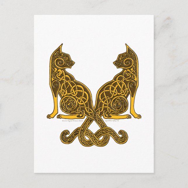 Cartão Postal celta 6 bronze de ouro (Frente)