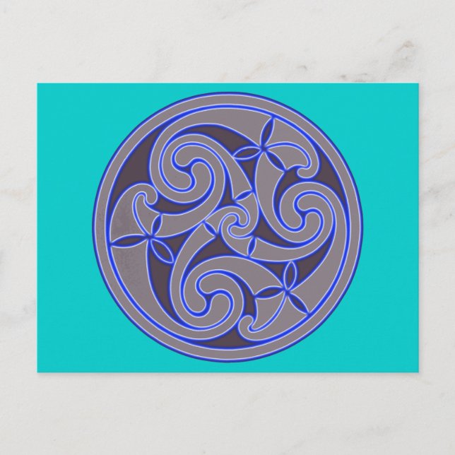 Cartão Postal Celtic Art Spiral Design (Frente)