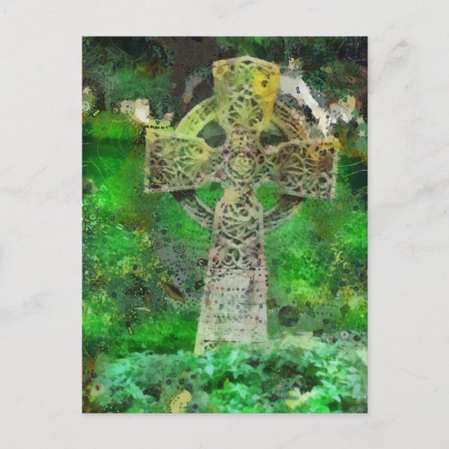 Cartão Postal Celtic Cross Gravestone (Frente)