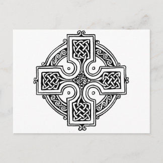 Cartão Postal Celtic cross pattern
