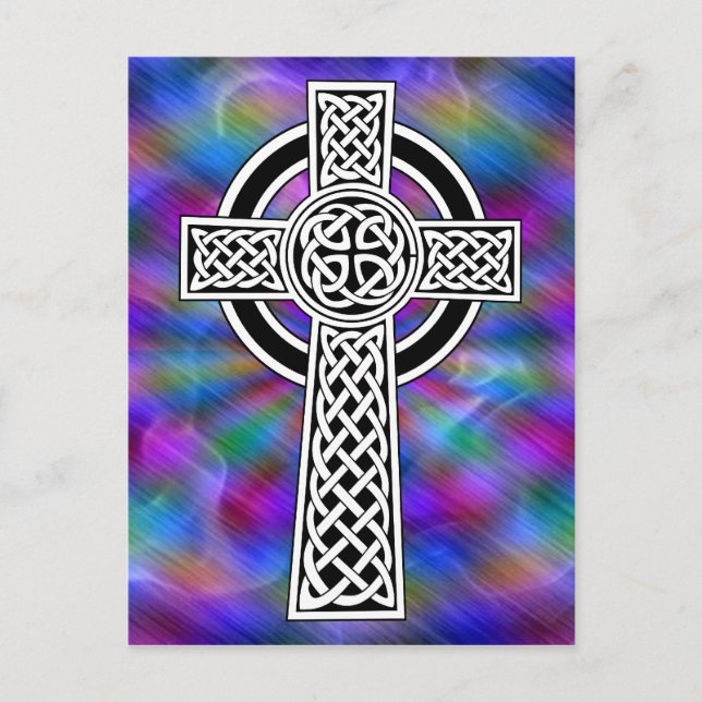 Cartão postal Celtic Cross Wave (Frente)