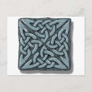 Cartão Postal Celtic Knot 4-quadrado Stone