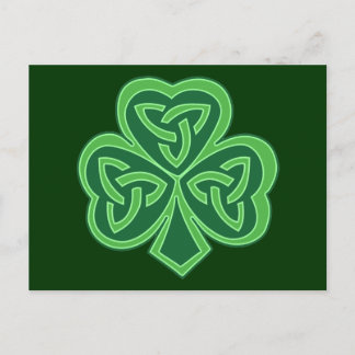 Cartão Postal Celtic Knot Shamrock