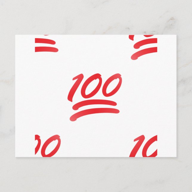 Cartão Postal cem emoji (Frente)