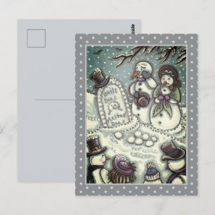 CARTÃO POSTAL CEMITÉRIO DE NEVE, MELHORADO ANTES DA SUA ÉPOCA, M