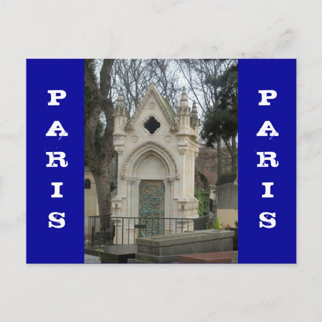 Cartão Postal Cemitério de Paris (Frente)
