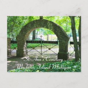 Cartão Postal Cemitério de St. Ann Mackinac Island Michigan