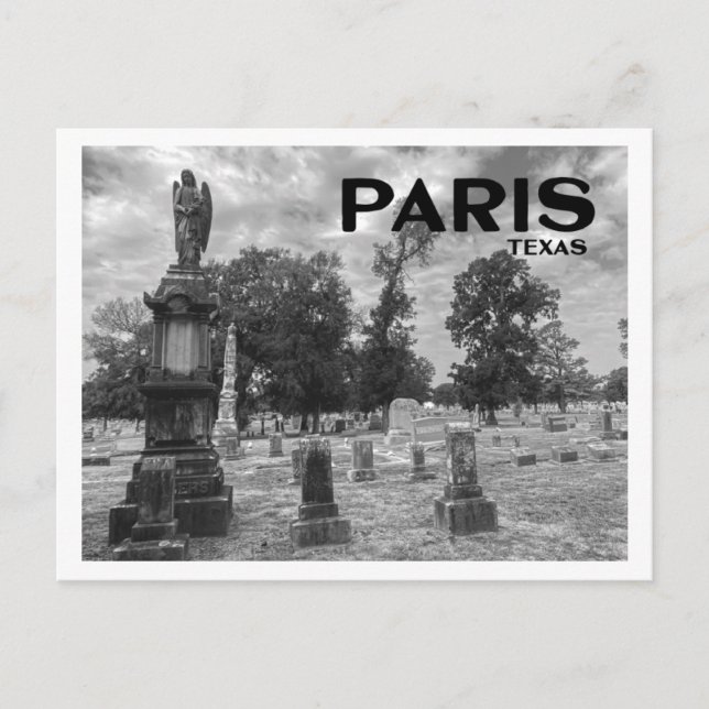 Cartão Postal Cemitérios de Paris (Texas) (Frente)