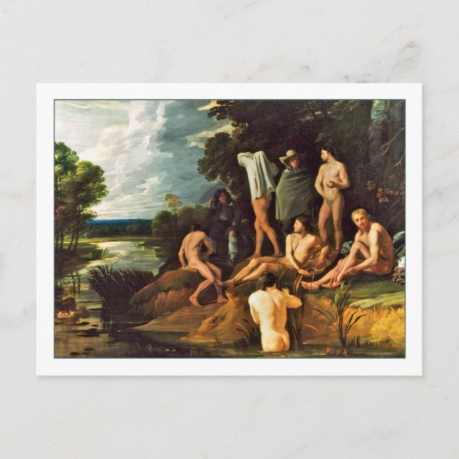 Cartão Postal Cena Bathing de Michael Sweerts (Frente)