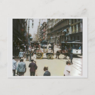 Cartão Postal Cena da antiga Broadway em 1904, Nova Iorque