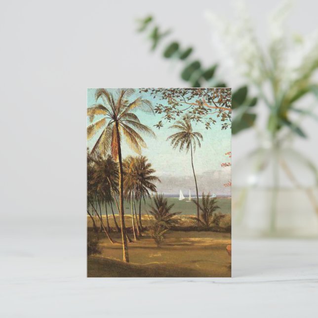 Cartão Postal Cena da Flórida por Albert Bierstadt (Em pé/Frente)